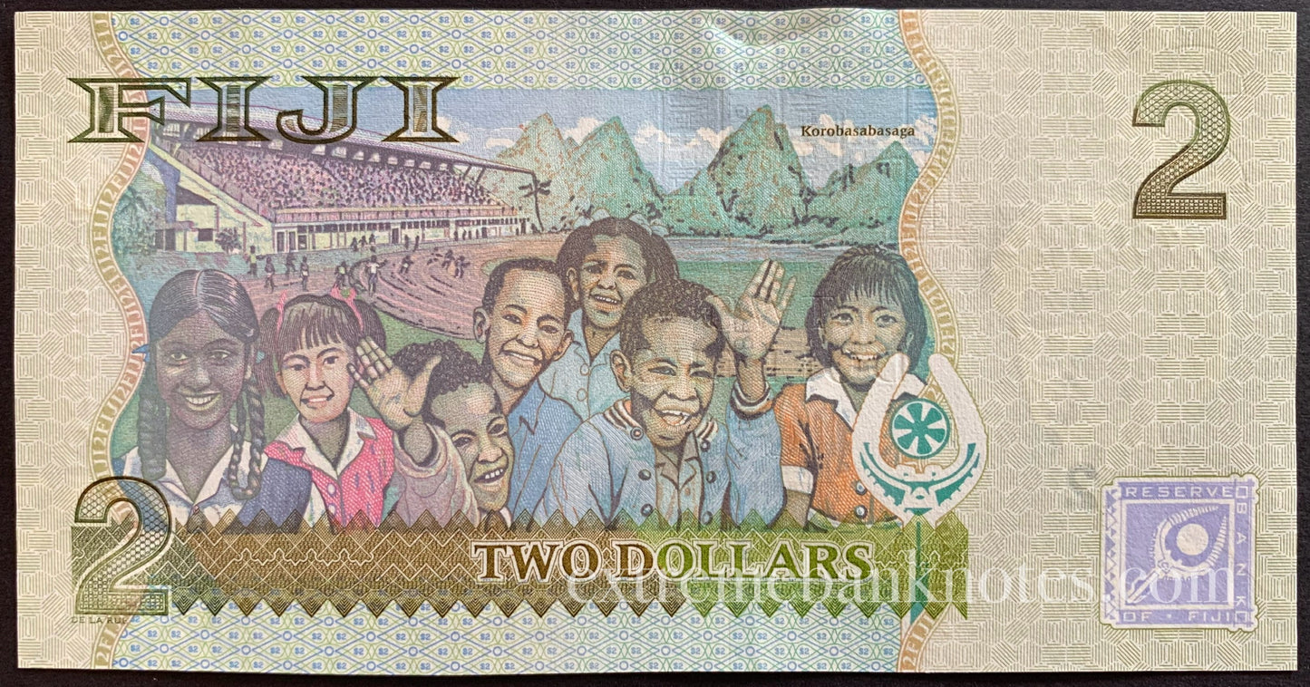 Fiji 2 Dollars ND (2011) P-109b UNC