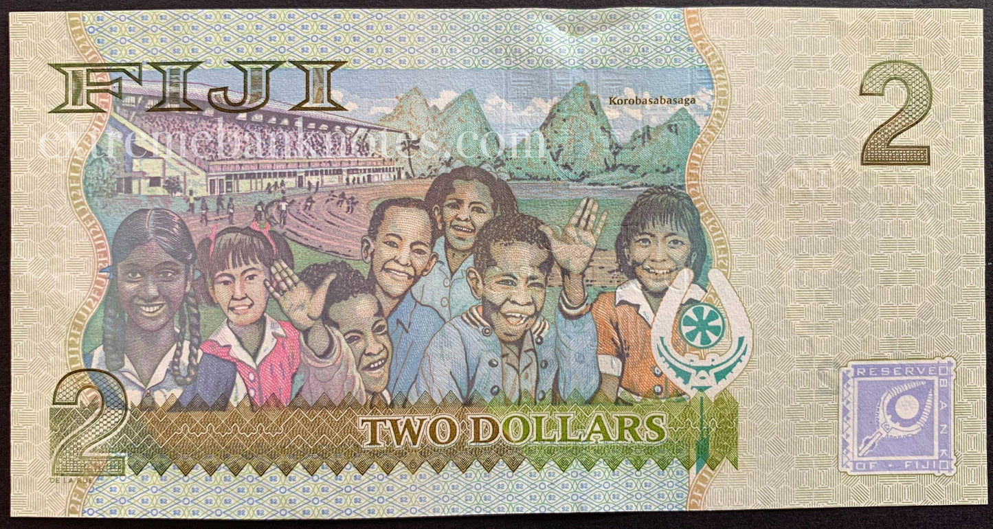 Fiji 2 Dollars ND (2011) P-109b UNC