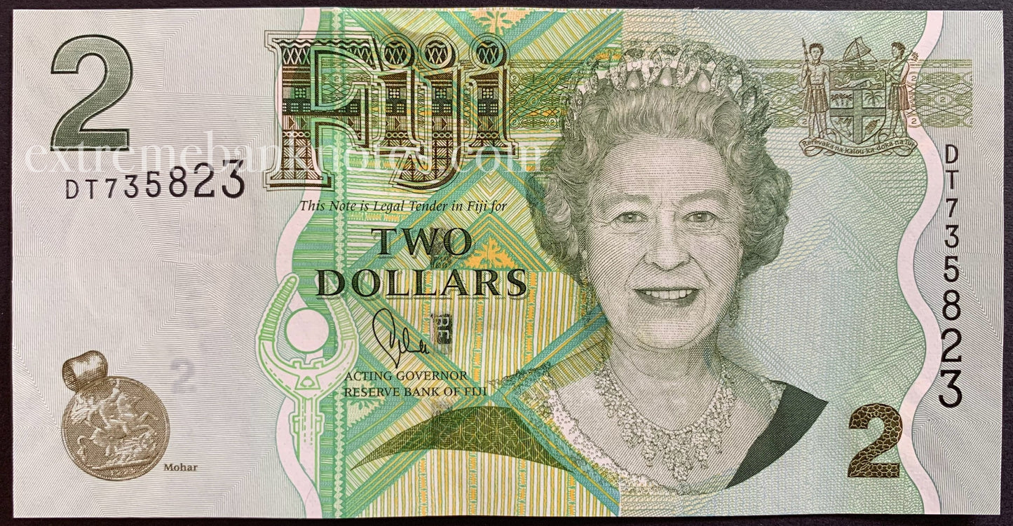 Fiji 2 Dollars ND (2011) P-109b UNC