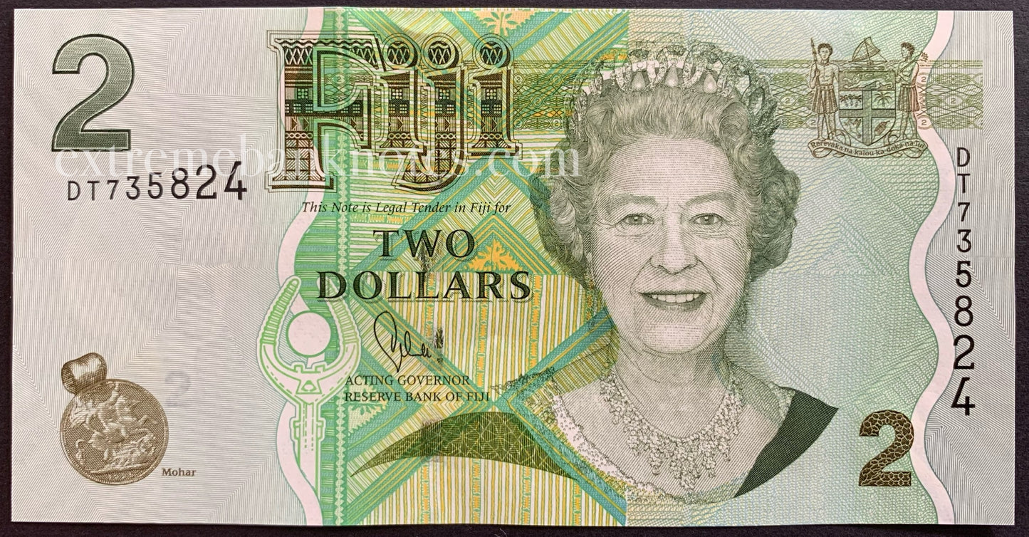 Fiji 2 Dollars ND (2011) P-109b UNC