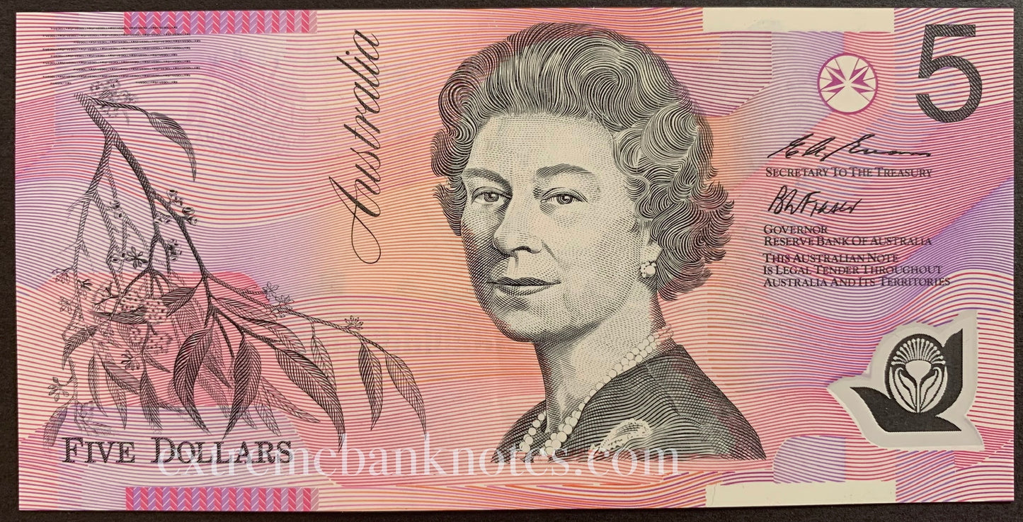 Australia 5 Dollars 1995 P-51a XF