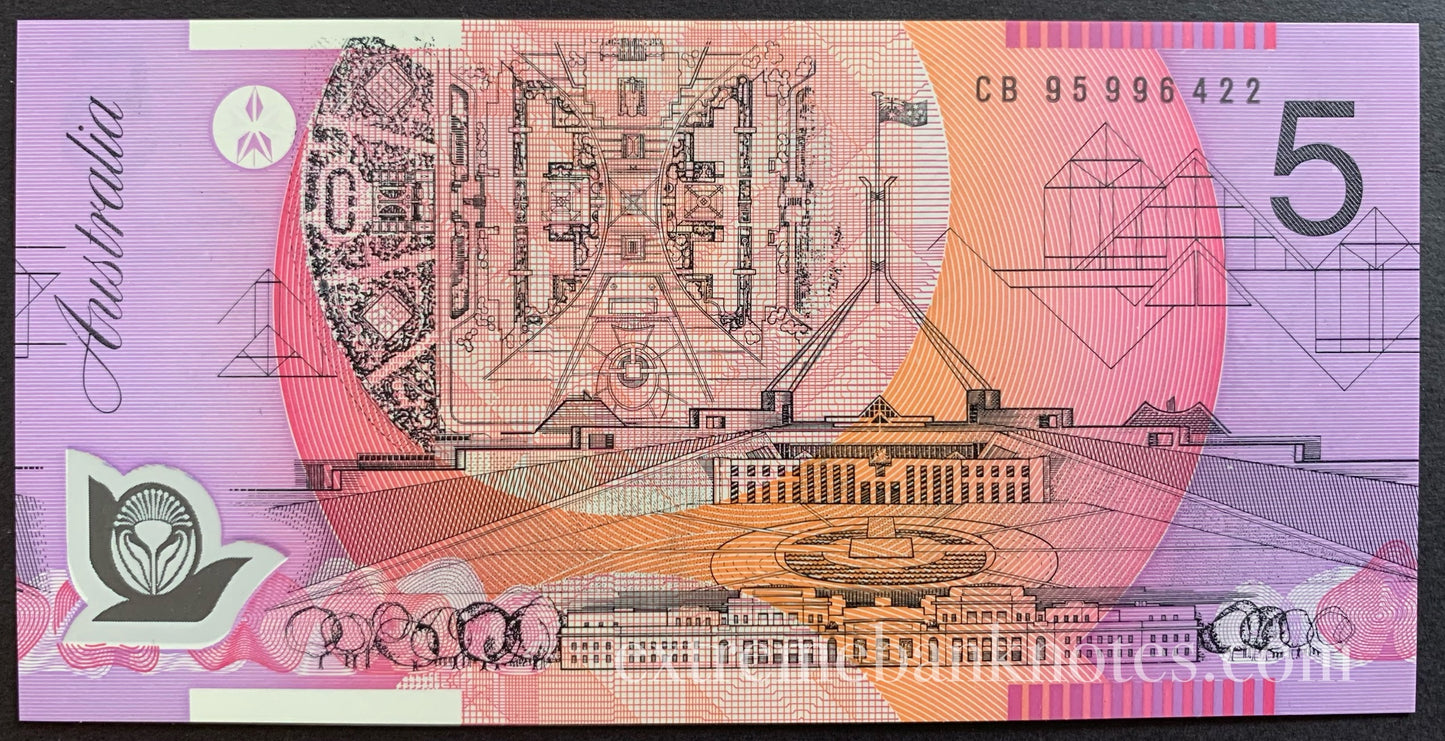 Australia 5 Dollars 1995 P-51a XF