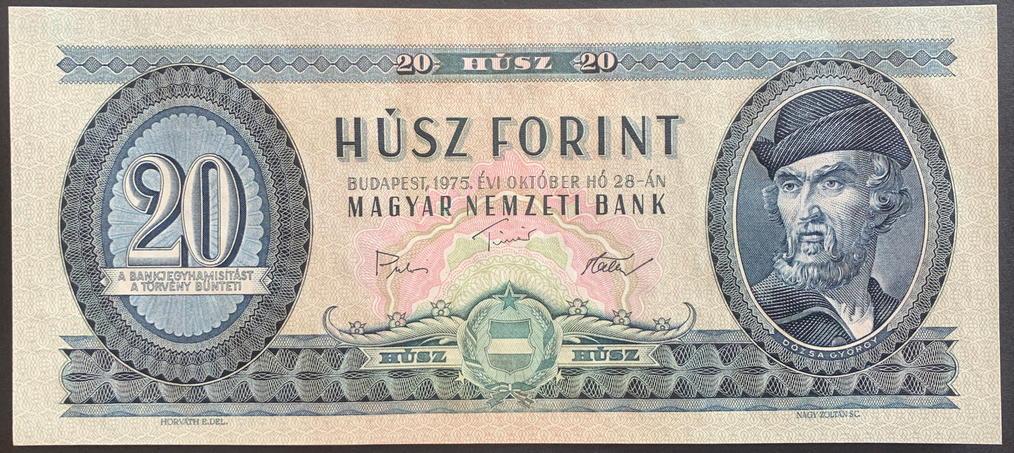 Hungary 20 Forint 1975 P-169f UNC CONSECUTIVE