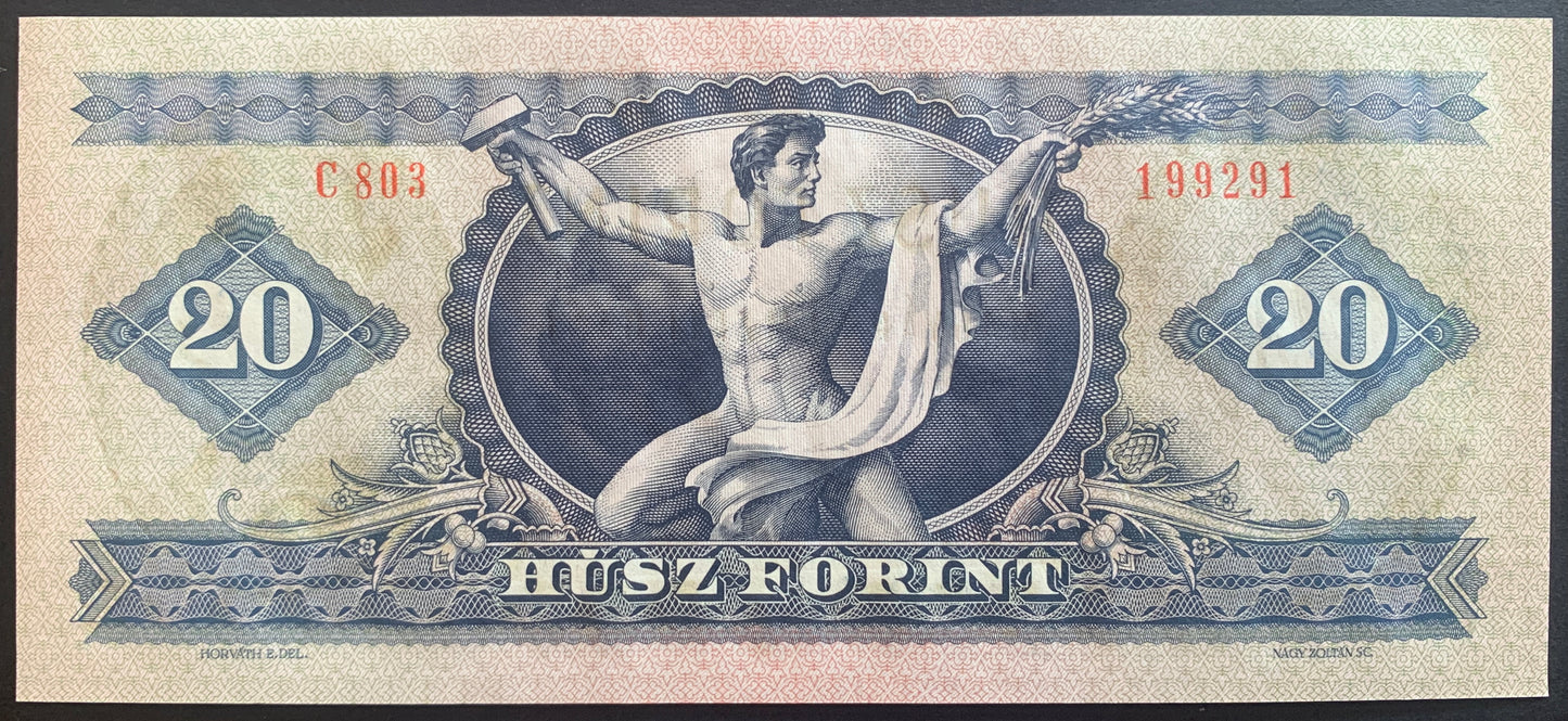 Hungary 20 Forint 1975 P-169f UNC CONSECUTIVE