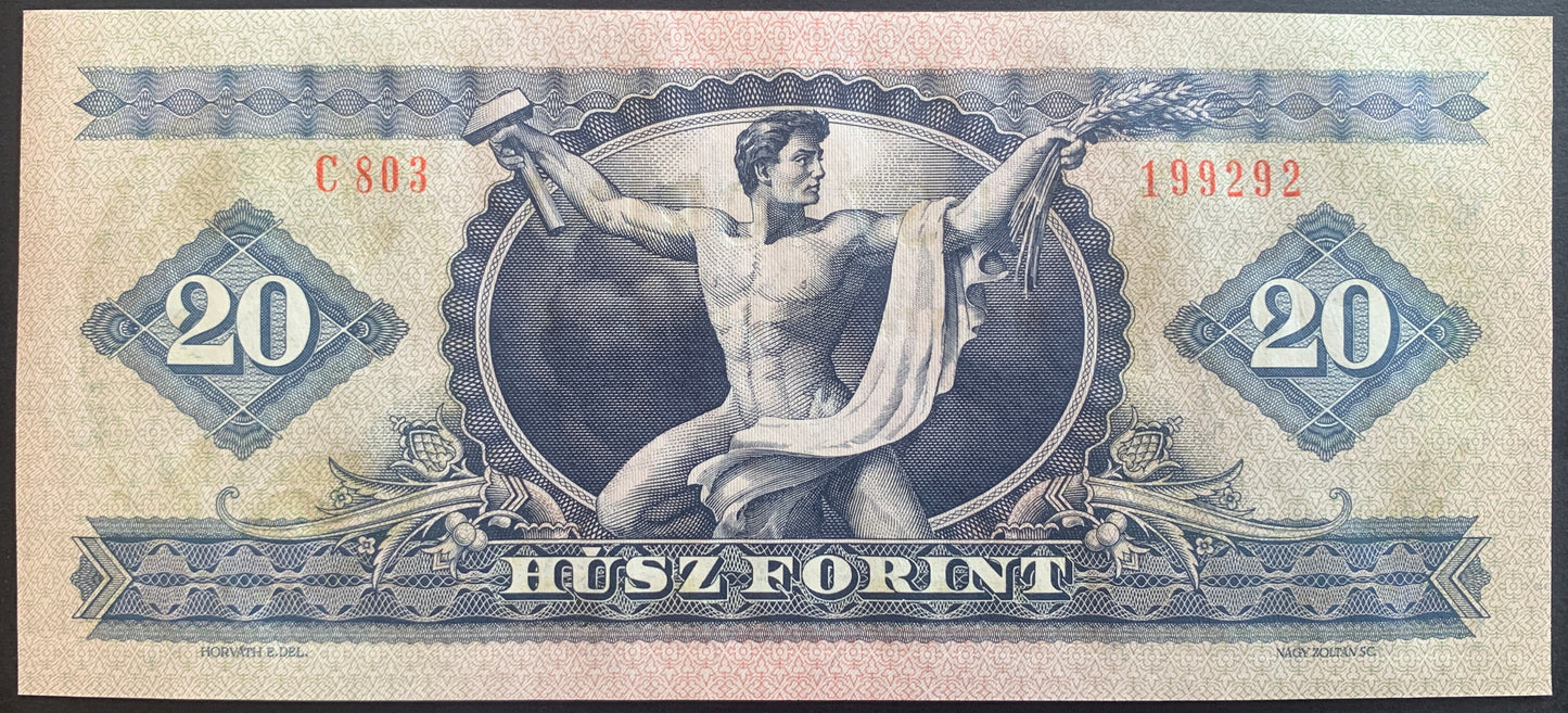 Hungary 20 Forint 1975 P-169f UNC CONSECUTIVE