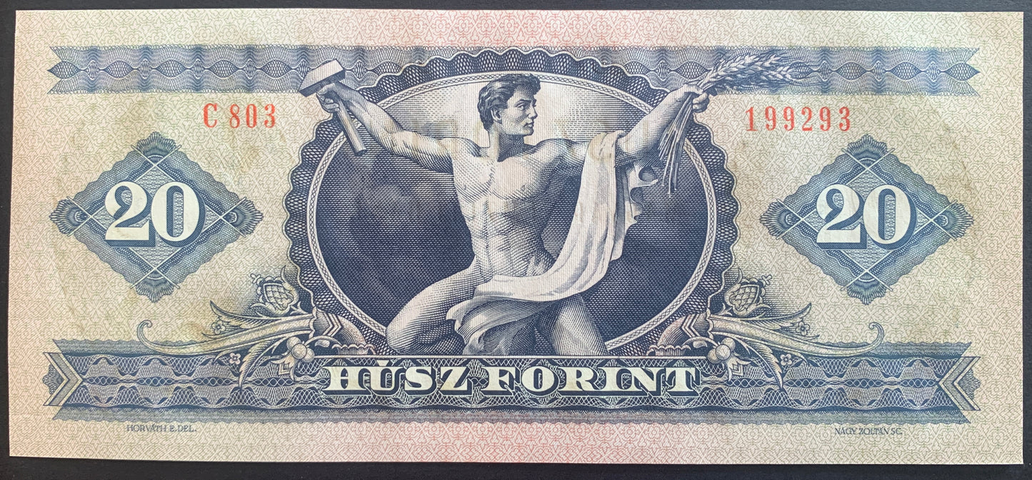 Hungary 20 Forint 1975 P-169f UNC CONSECUTIVE