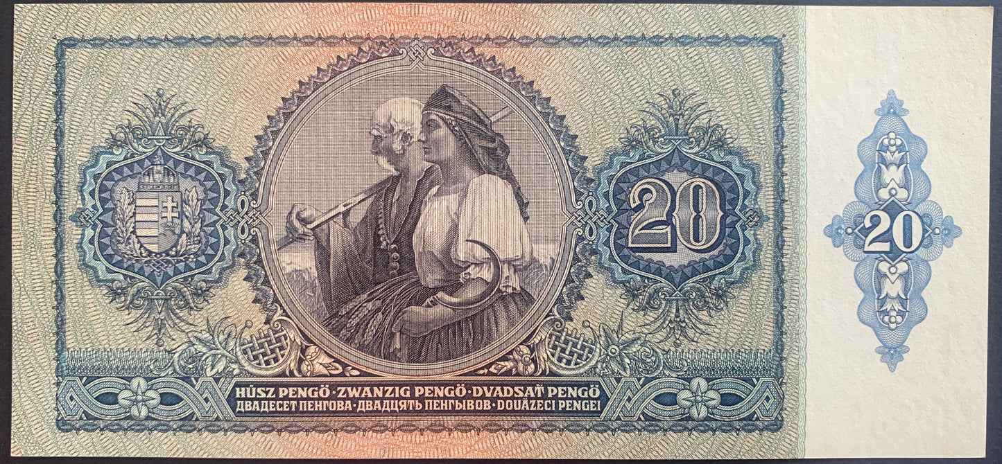 Hungary 20 Pengő 1941 P-109 UNC