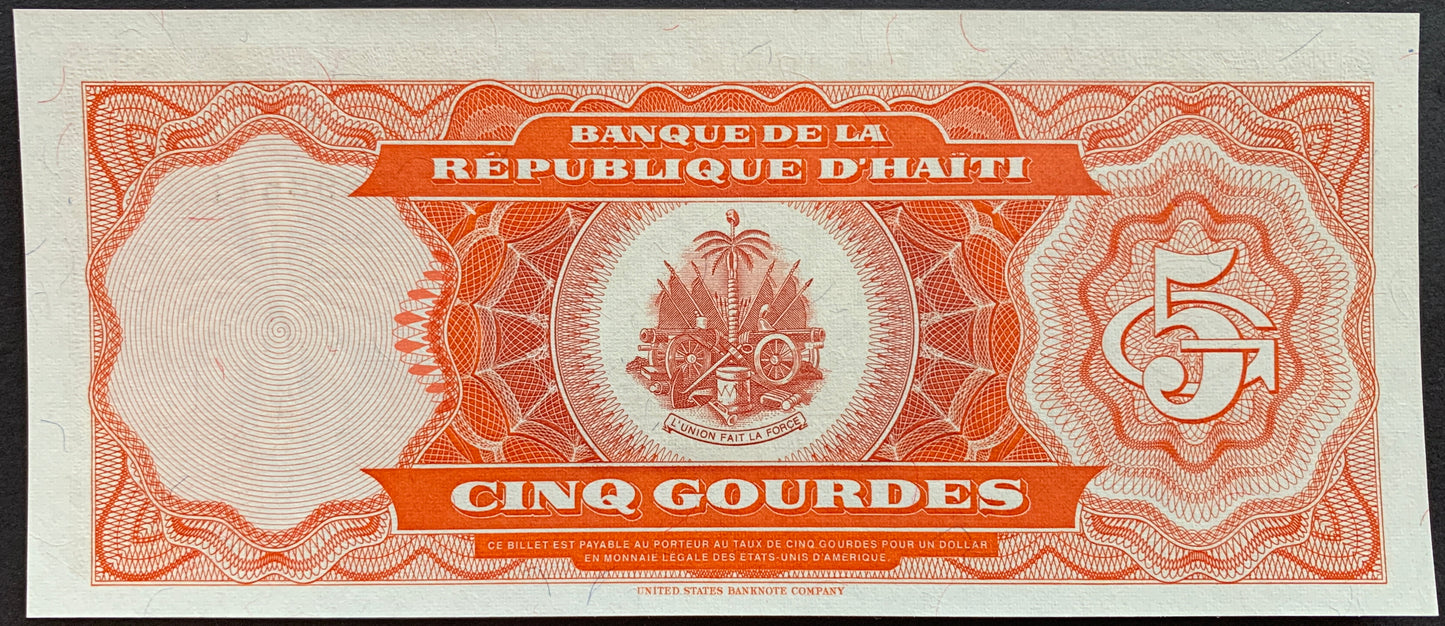 Haiti 5 Gourdes 1989 P-255 UNC