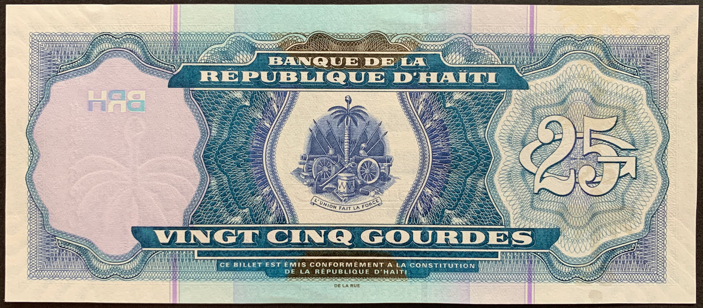 Haiti 25 Gourdes 2015 P-266f UNC