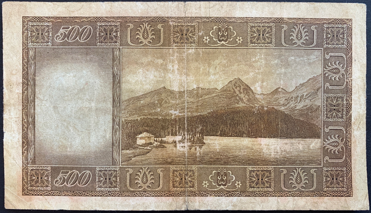 Czechoslovakia 500 Korún 1946 P-73 F+