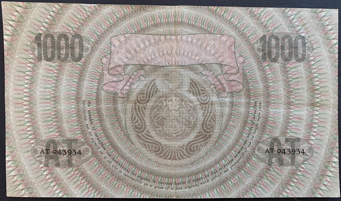 Netherlands 1000 Gulden 1938 P-48 VF
