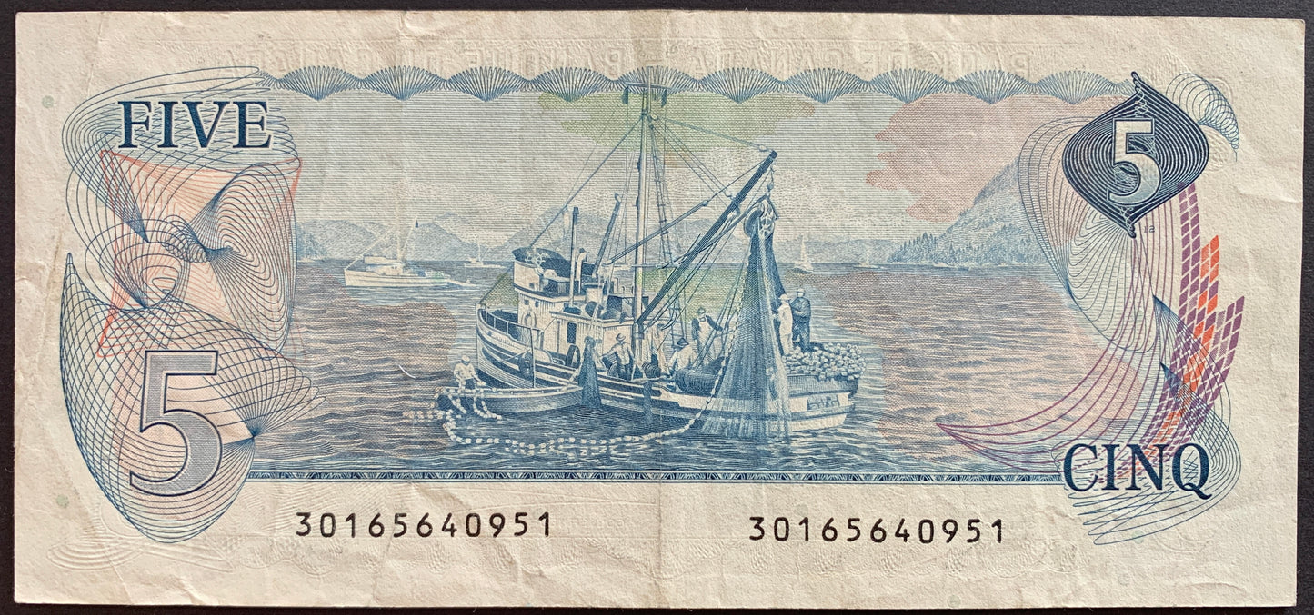 Canada 5 Dollars 1979 P-92a F+