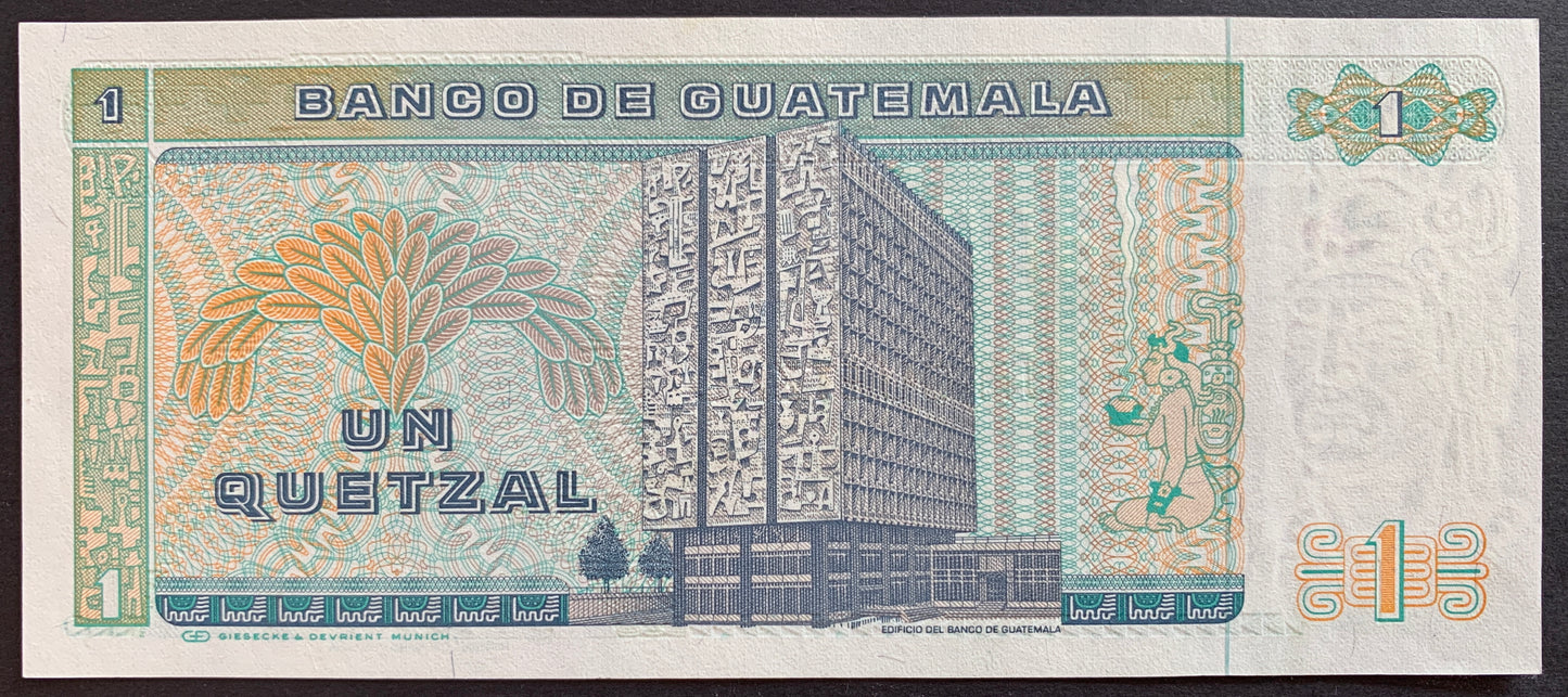 Guatemala 1 Quetzal 1985 P-66 UNC