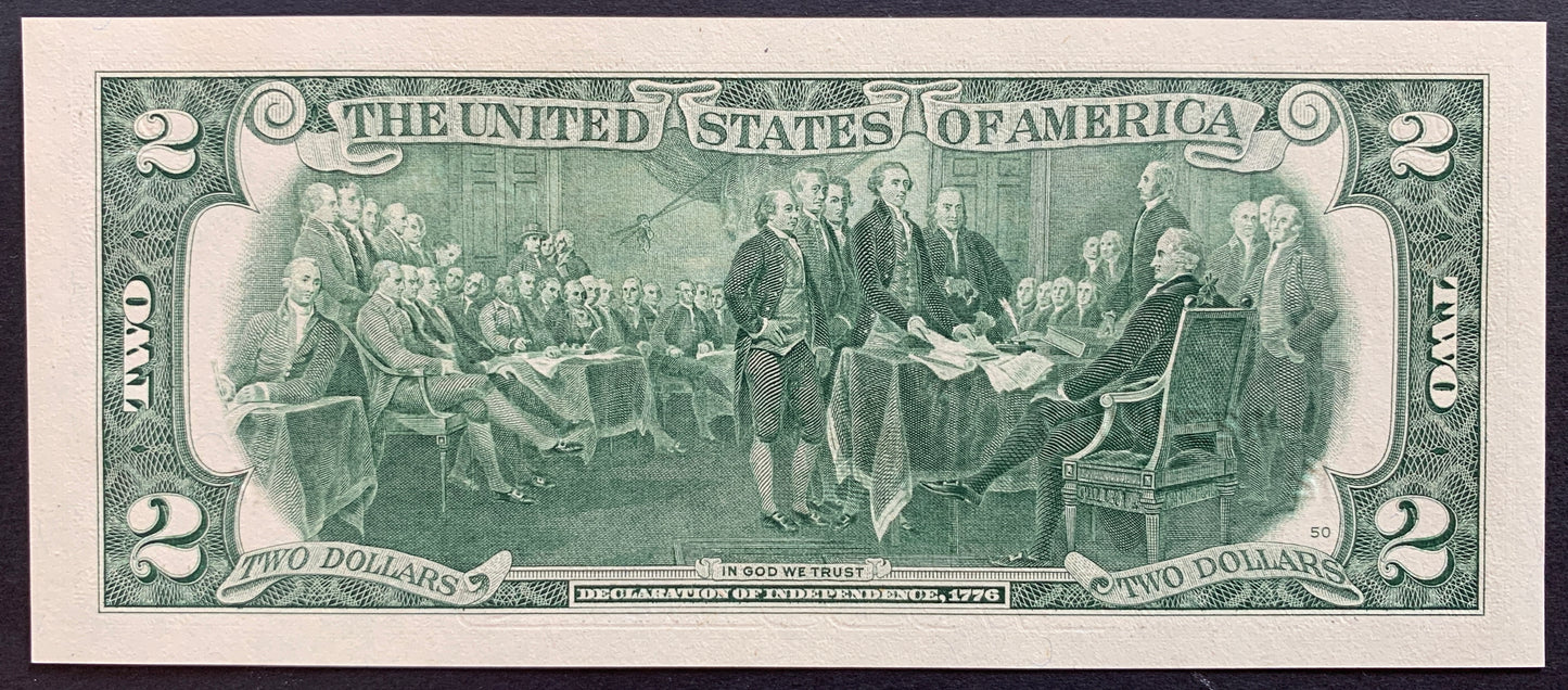 USA 2 Dollars 2013 A P-538 UNC CONSECUTIVE