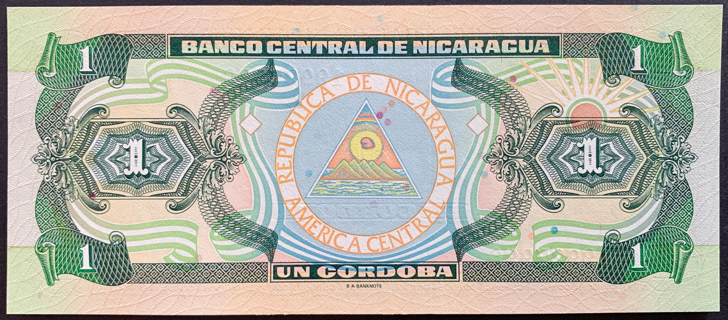 Nicaragua 1 Cordoba 1995 P-179 UNC