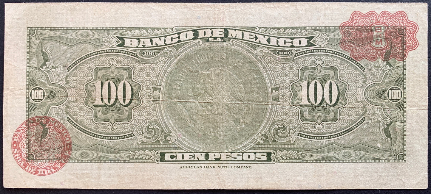 Mexico 100 Pesos 1963 P-61b VF