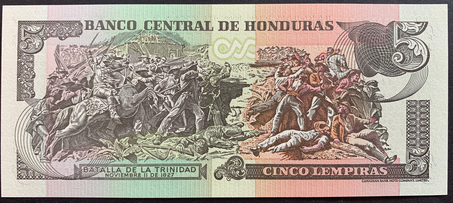 Honduras 5 Lempiras 2004 P-85d UNC