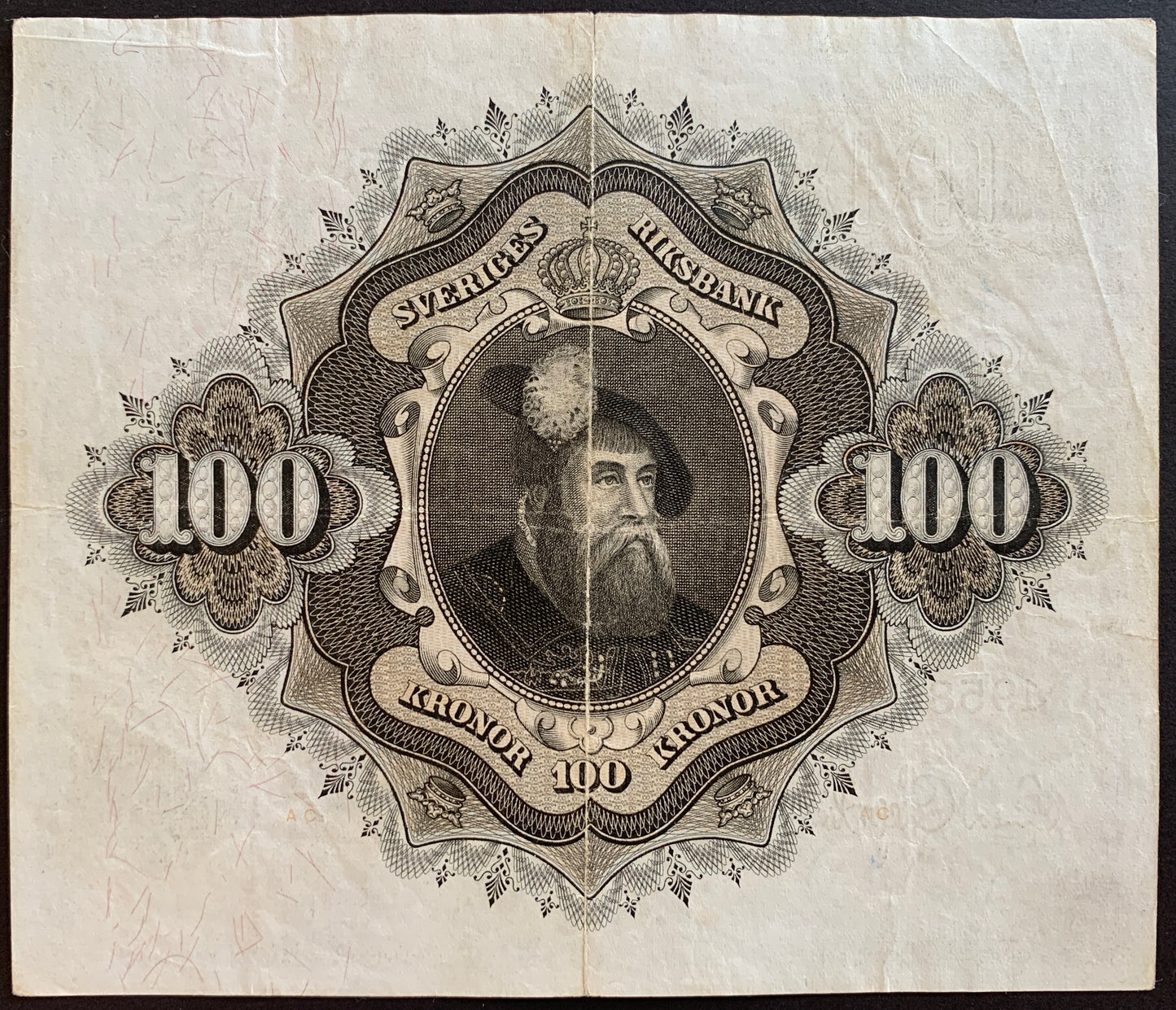 Sweden 100 Kronor 1958 P-45d F