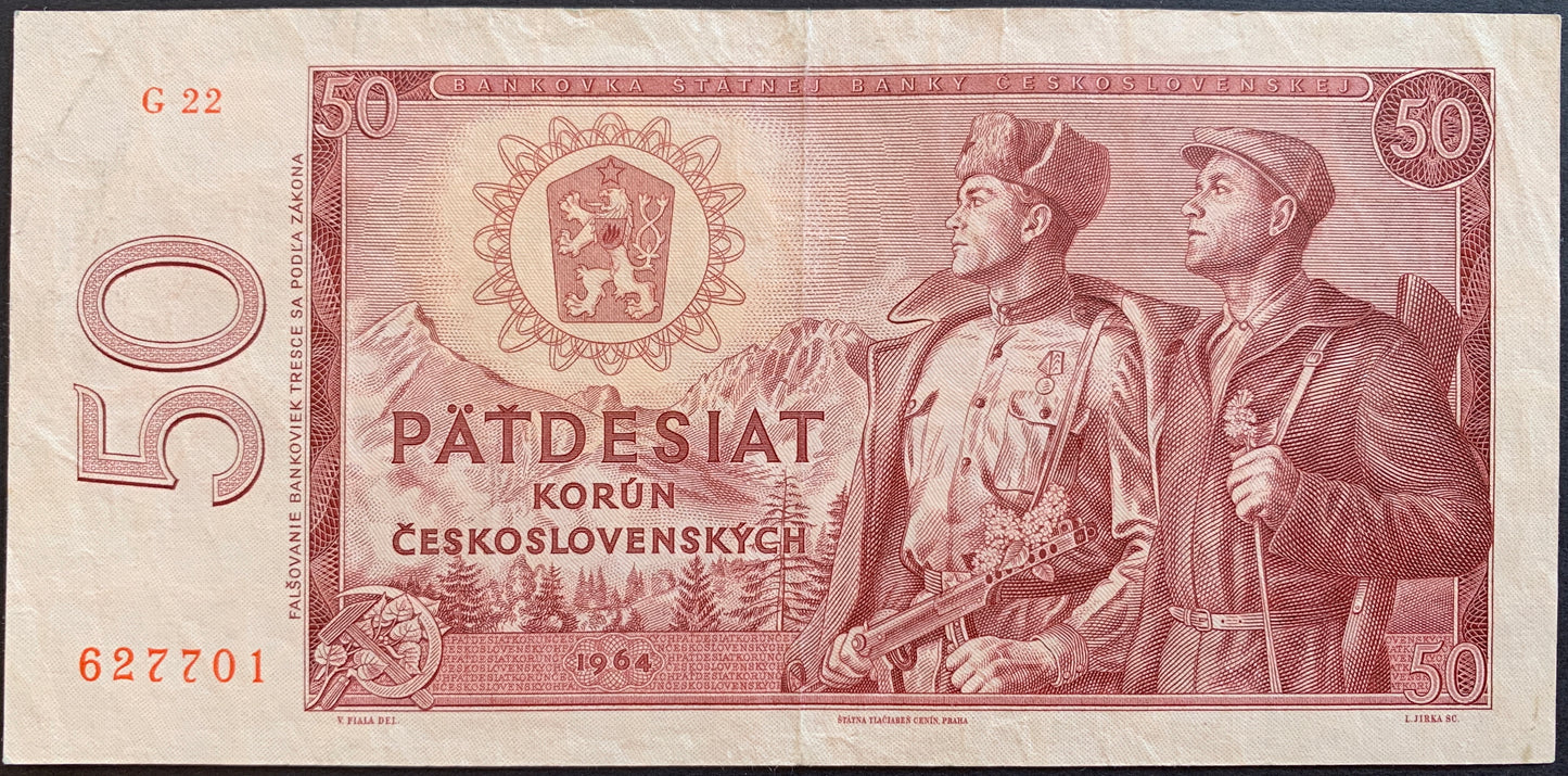 Czechoslovakia 50 Korún 1964 P-90b VF