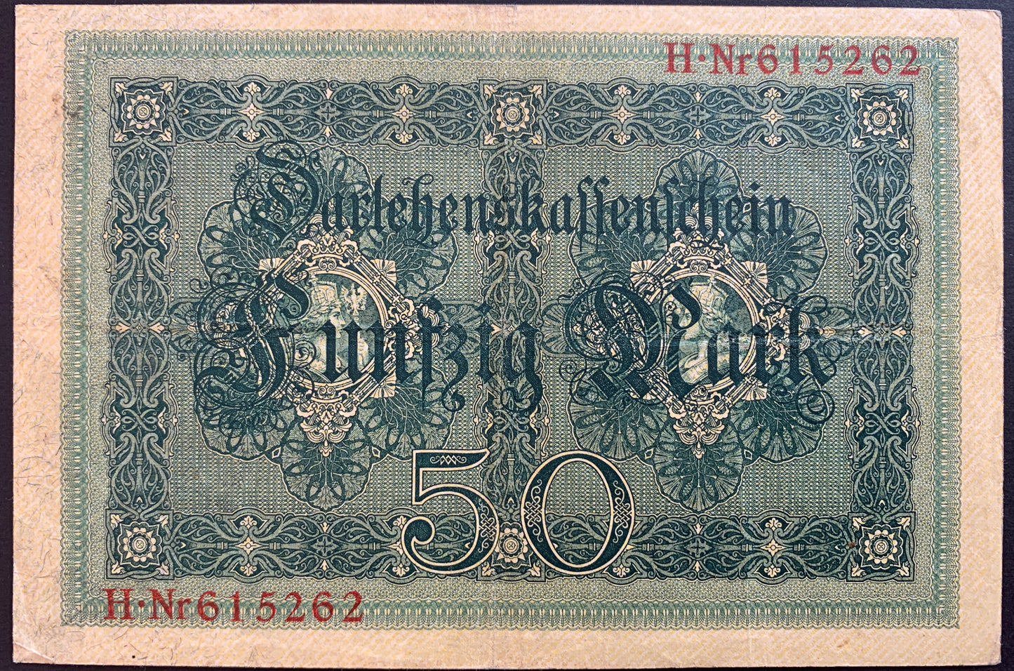 Germany Darlehenskassenschein 50 Mark 1914 P-49a VF