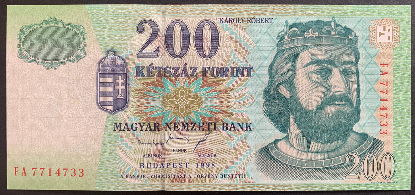 Hungary 200 Forint 1998 P-178 UNC