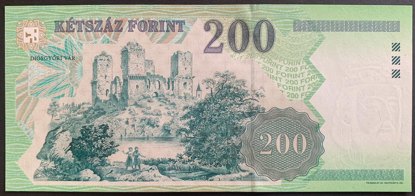 Hungary 200 Forint 1998 P-178 UNC