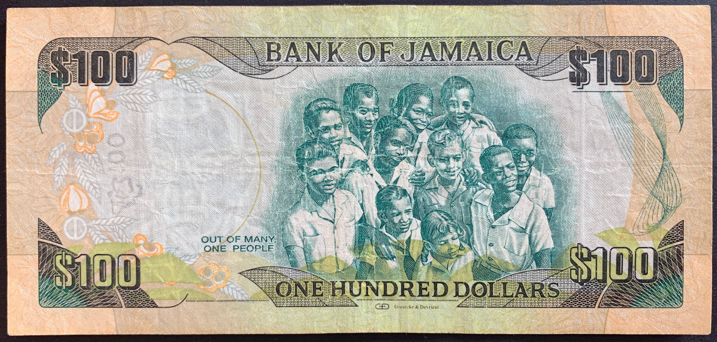 Jamaica 100 Dollars 2012 P-90 VF