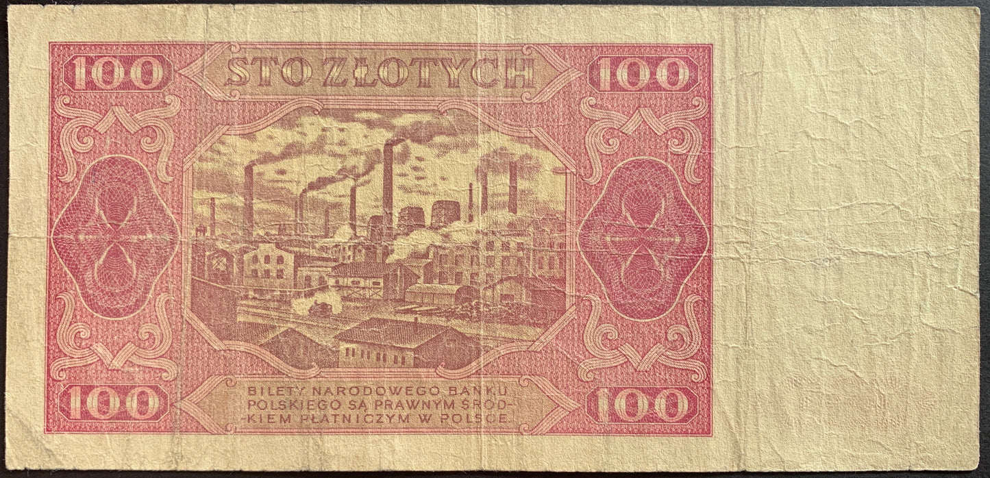 Poland 100 Zlotych 1948 P-139 F