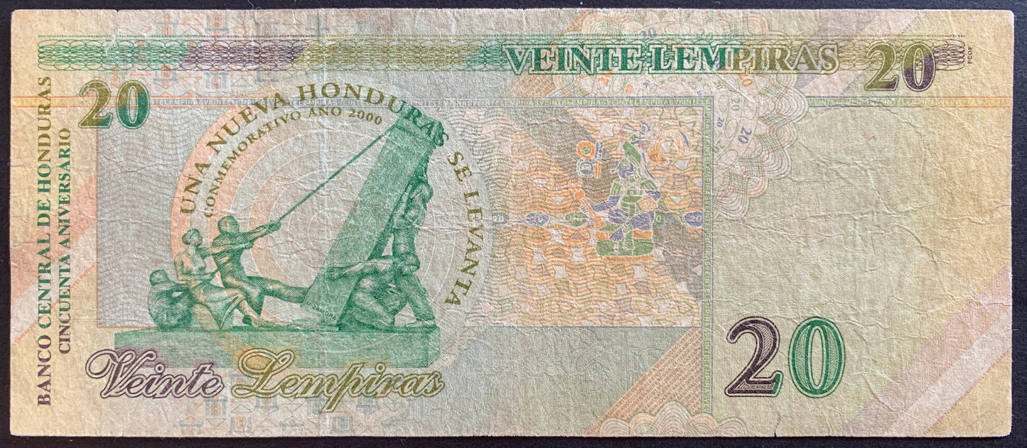 Honduras 20 Lempiras 2000 P-83 F