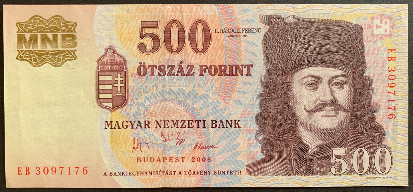 Hungary 500 Forint 2006 P-194 UNC