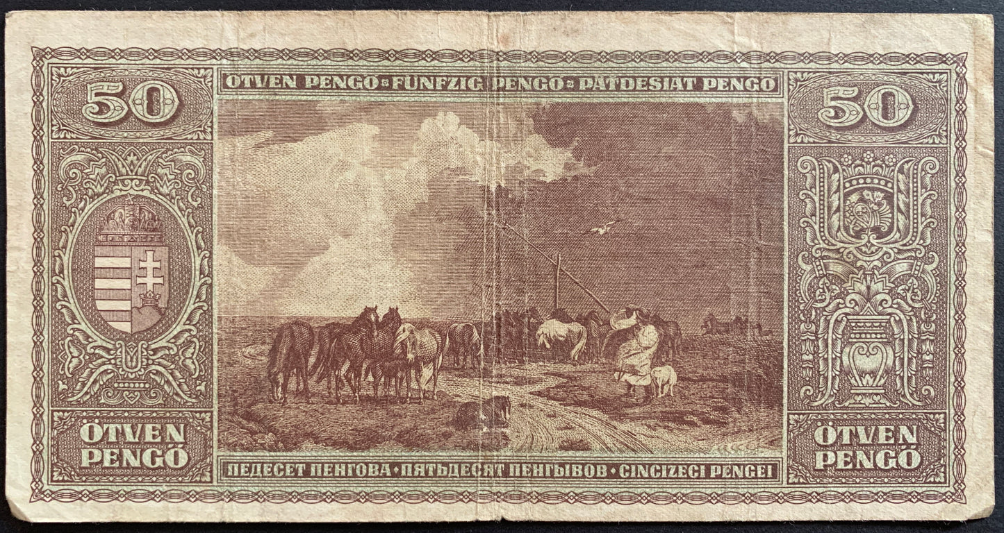 Hungary 50 Pengő 1945 P-110 F