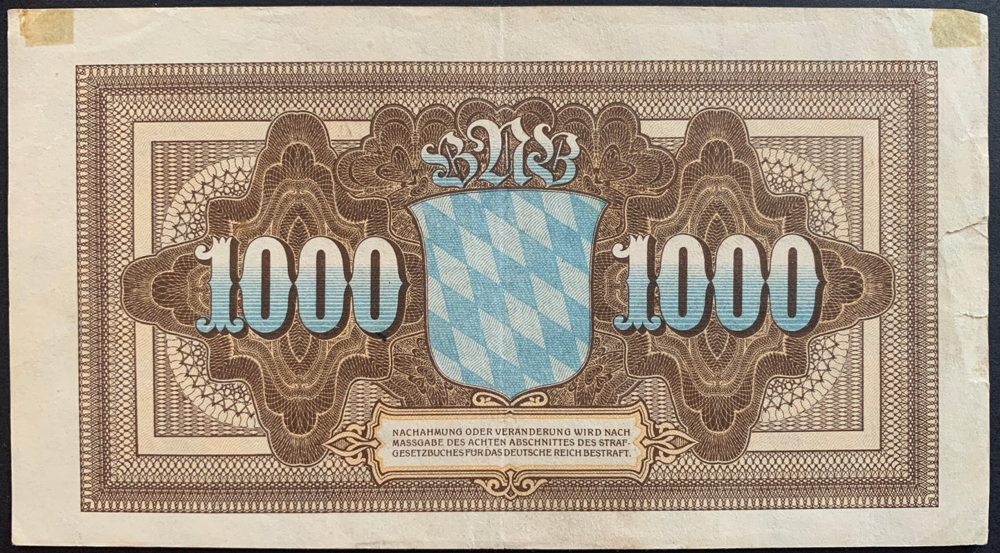 Germany 1000 Mark notgeld 1922 P-S924 back