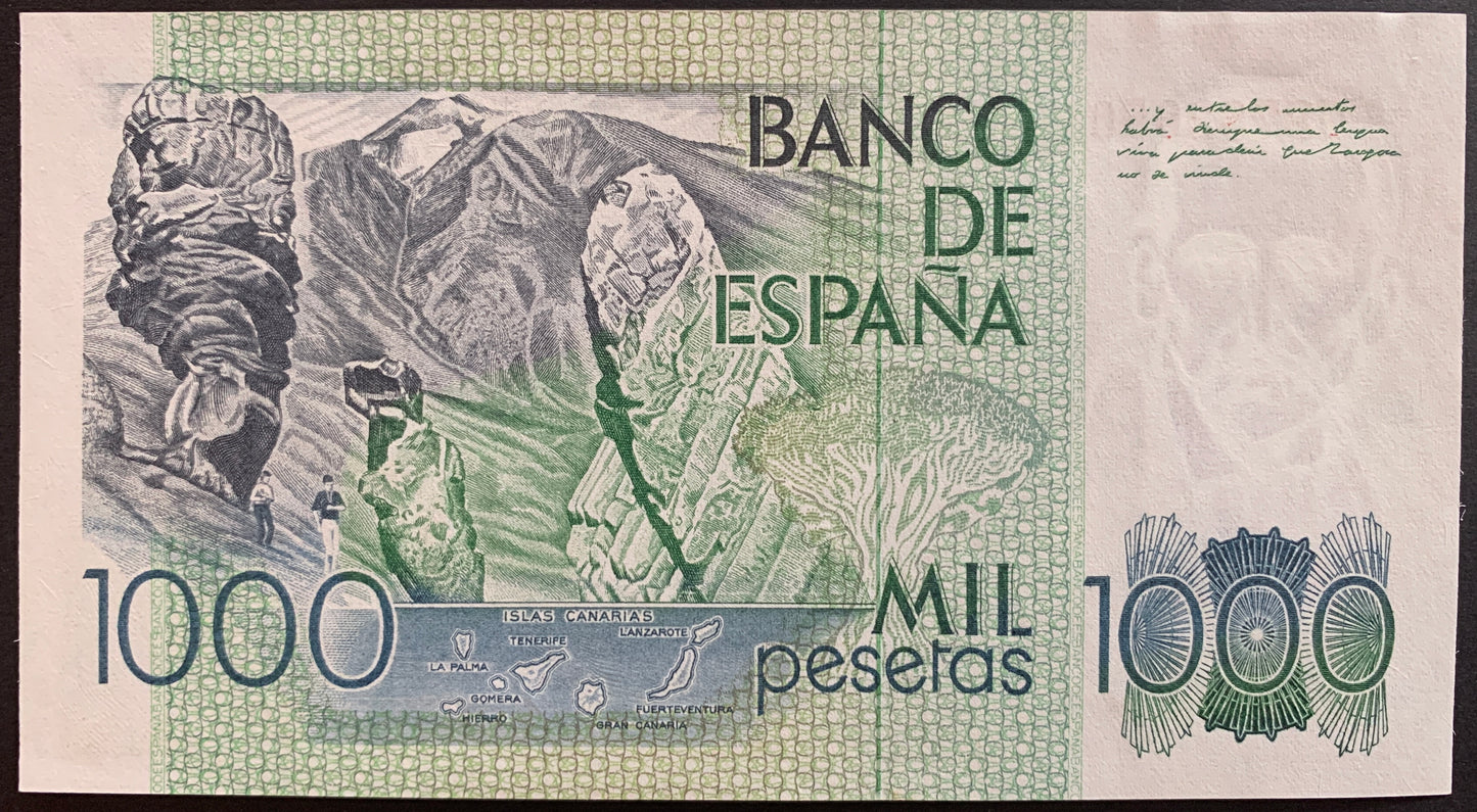Spain 1000 Pesetas 1979 P-158 AUNC