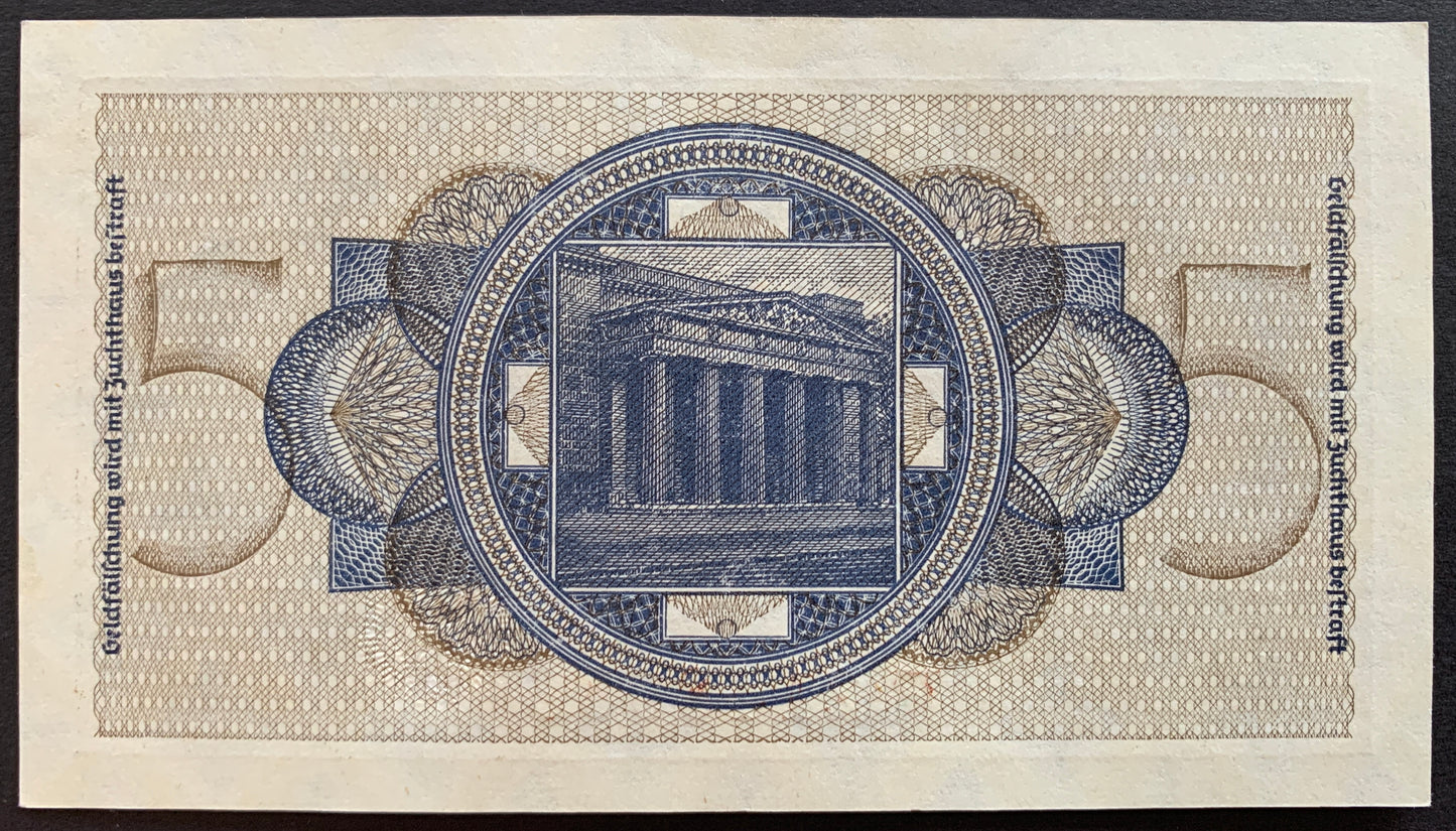 Germany 5 Reichsmark ND (1940-45) P-R138a UNC