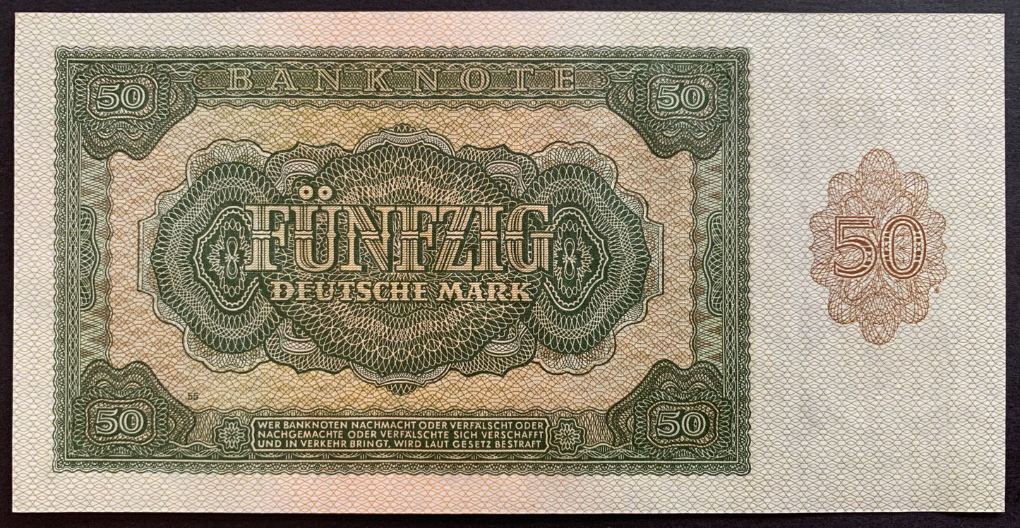 Germany 50 Deutsche Mark 1948 P-14b UNC consecutive pair