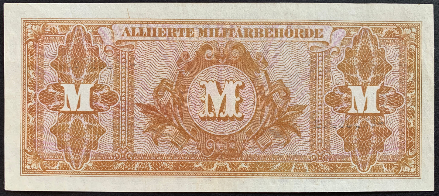 Germany 100 Mark emergency banknote 1944 P-197d vintage german banknote by allied military command