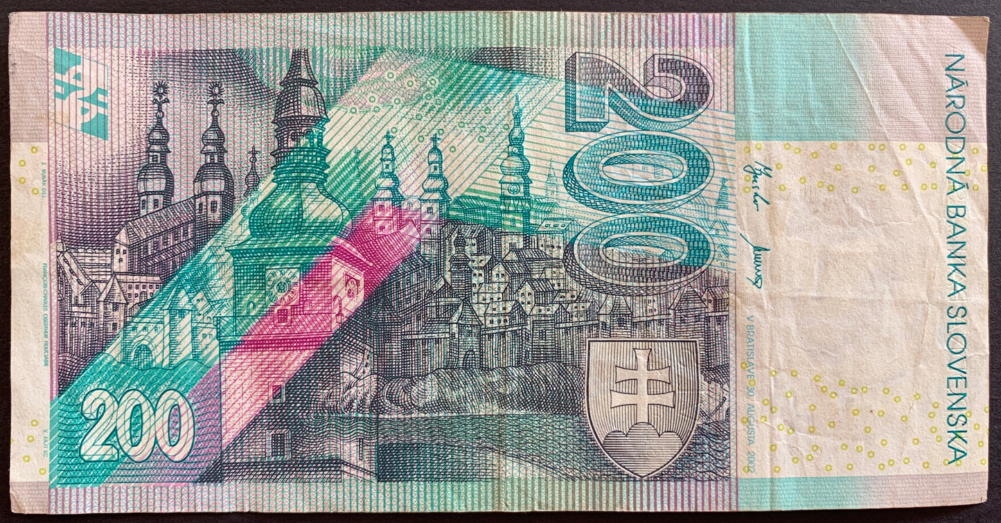 Slovakia 200 Korún 2002 P-41a banknote