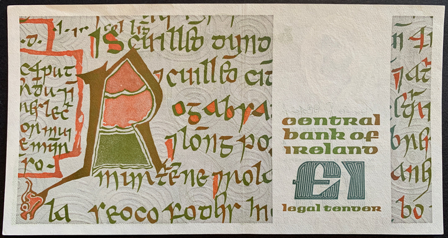 Ireland 1 Pound 1984 P-70c AUNC Consecutive Banknote Pair