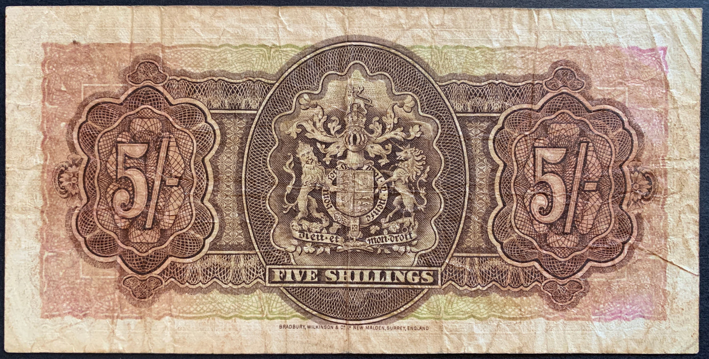 Bermuda 5 Shillings 1937 P-8b VF