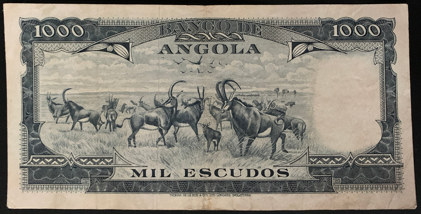 Angola 1000 Escudos 1970 P-98 VF