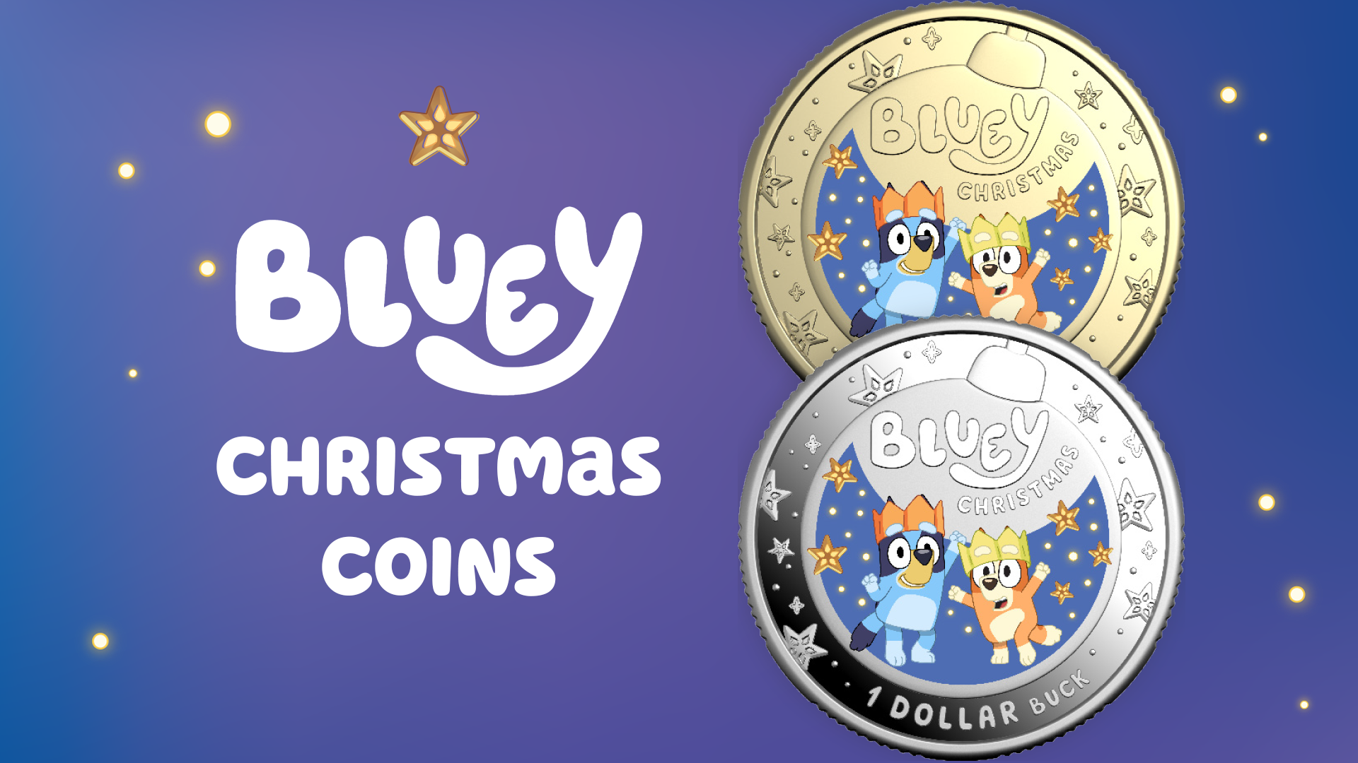 Children’s corner - Bluey Christmas Coins – Extreme Banknotes