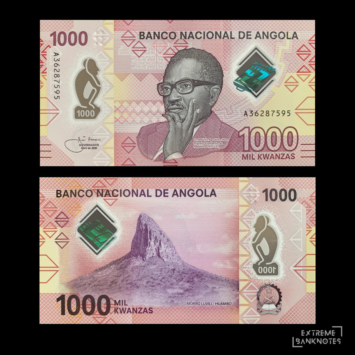 Angola 1000 Kwanzas 2020 P-162 UNC – front and back