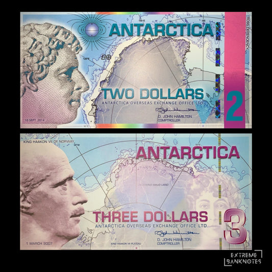 Antarctica Dollar UNC Fantasy Pair