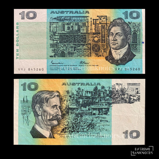 Australia 10 Dollars ND (1984-1989) P-45e VF – front and back