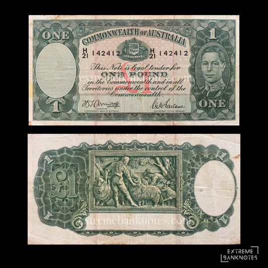 Australia 1 Pound ND (1941-1948) P-26 VF – front and back