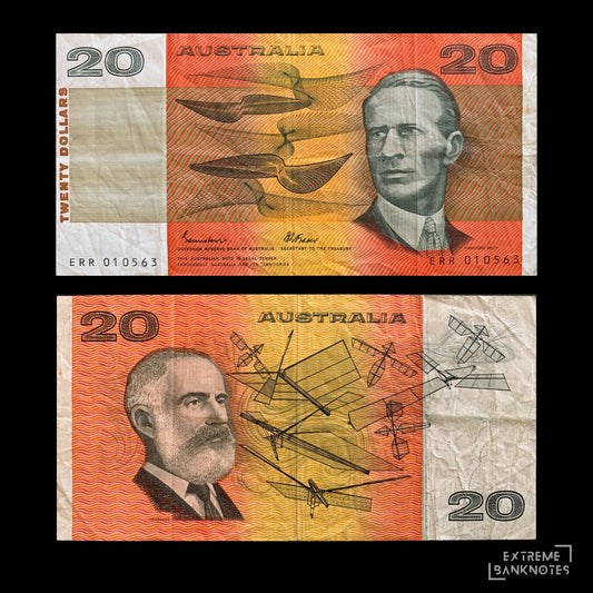 Australia 20 Dollars ND (1984-1989) P-46e VF – front and back