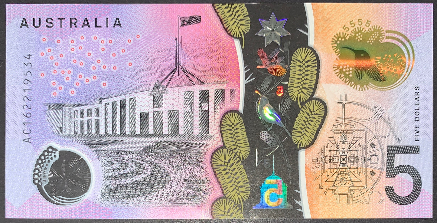 Australia 5 Dollars 2016 P-62a UNC