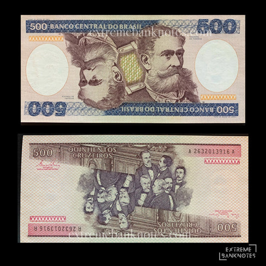Brazil 500 Cruzeiros ND (1981) P-200 UNC – front and back