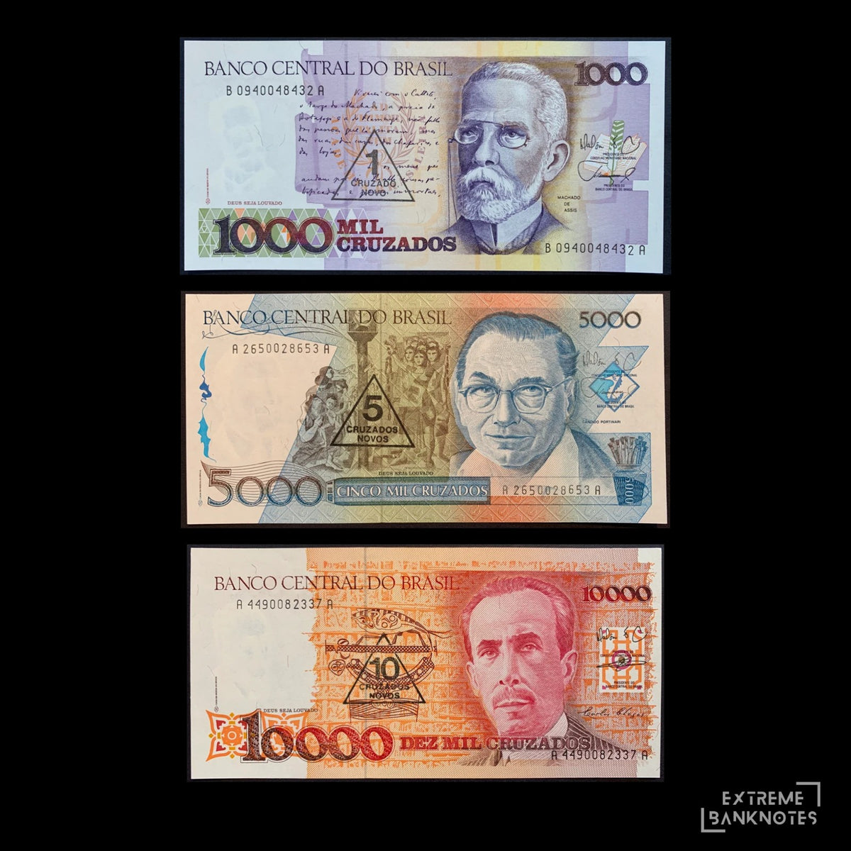 Brazil UNC Cruzado Novo Bundle