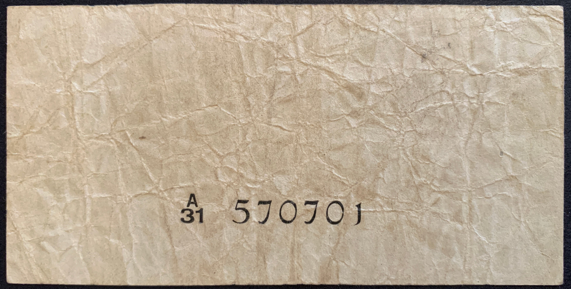 back of Ceylon (Sri Lanka) 25 Cents 1942 P-44a VF- collectible banknote with serial number